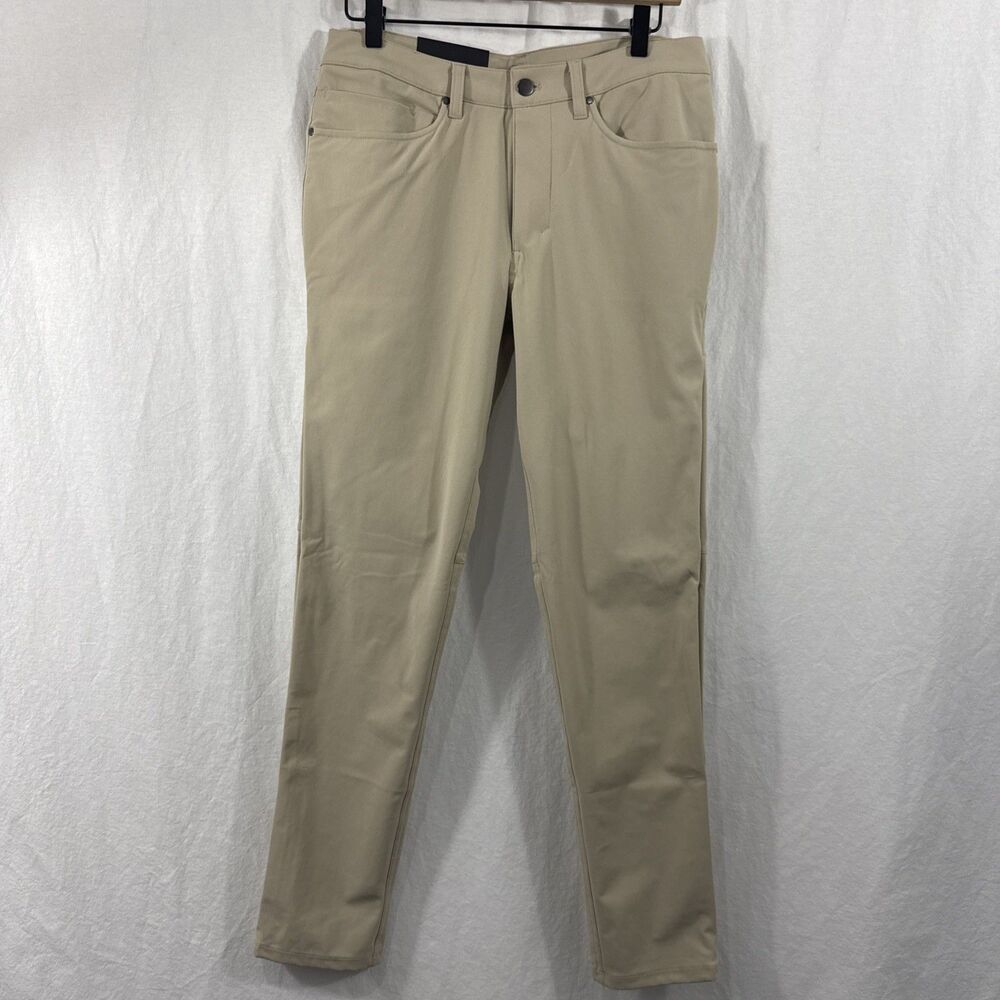 Lululemon ABC Slim Fit Tan Pants Mens Sz 30x32 Golf Performance Career Business